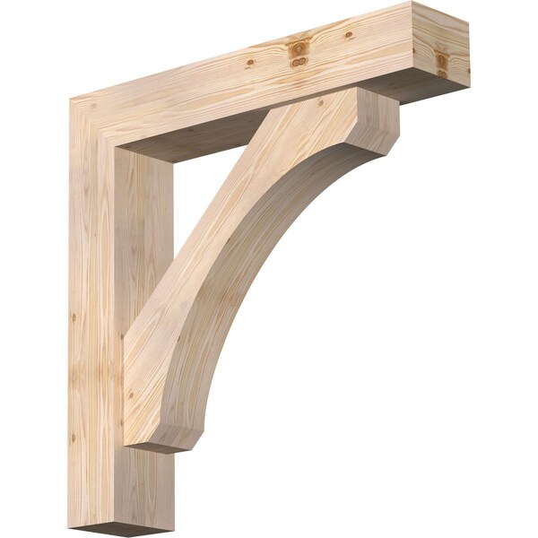 Ekena Millwork Legacy Block Smooth Bracket w/ Offset Brace, Douglas Fir, 7 1/2"W x 38"D x 38"H BKT0806X38X38LEC05SDF - main